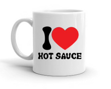 Load image into Gallery viewer, &#39;I Love Hot Sauce&#39; Coffee Mug